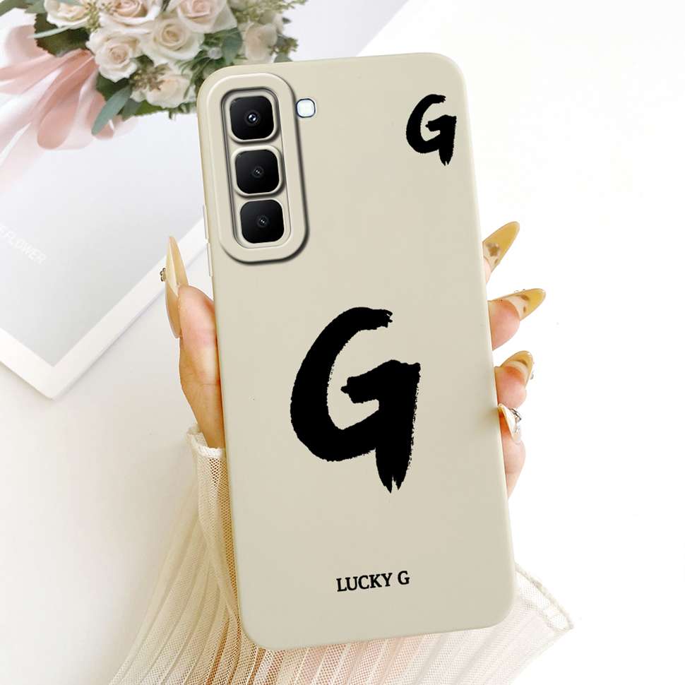 For Infinix Hot 70 5G X6895 Case New Design Letters A-Z Silicone Back Cover For Infinix Hot70 HOT 70 5G Phone Cases Bumper