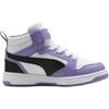 Puma Rebound V6 Comfortable Fashion Breathable Mid-Top Kids Sneakers Kids Sneakers Purple White 393832-33