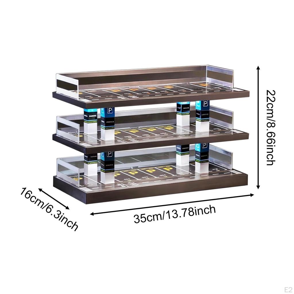1/64 Diorama Car Display Case Diecast Garage Mini Model Cars Storage Box Container Alloy