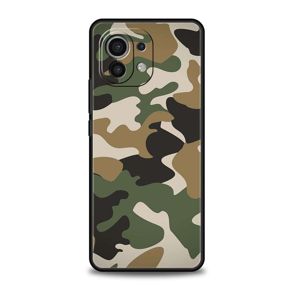 Чехол для телефона для Xiaomi Poco F7 F6 F5 F4 F3 X7 X6 X5 X4 X3 NFC M4 C51 C55 GT Pro 5G Мягкий ТПУ Fundas Камуфляж Камо Военный