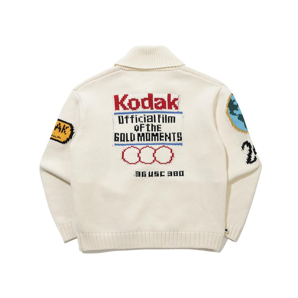 KODAK Gold Moment Archiving Knit Zip-Up Jacket Ivory