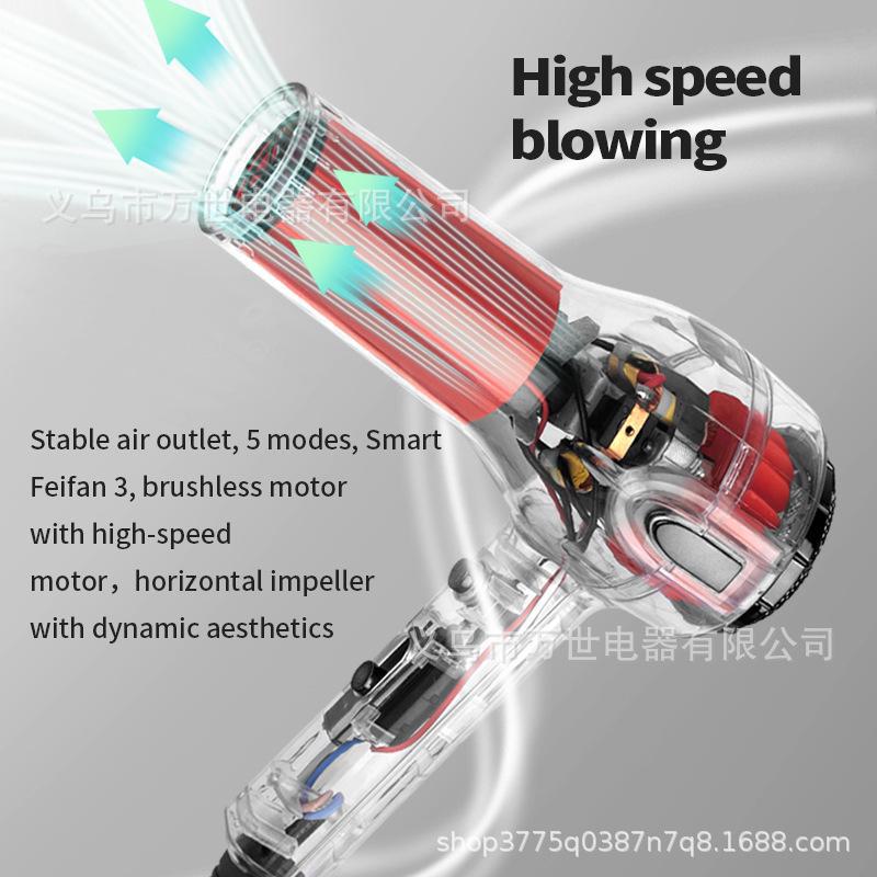 Мощный профессиональный салонный фен с горячим и холодным режимом и функцией ухода за волосами при постоянной температуре