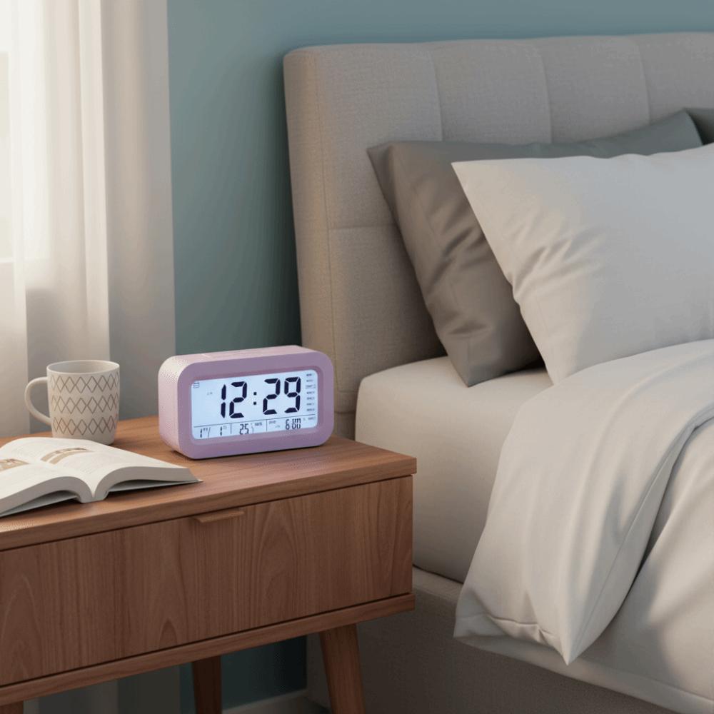 Snooze Feature LED Electronic Alarm Clock LED Display Desktop Table Clock Desktop