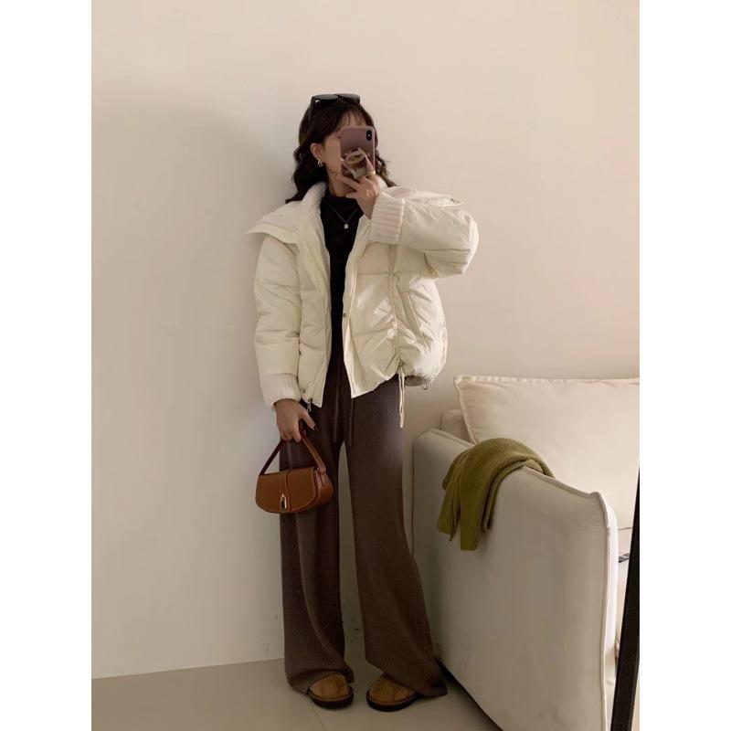 2024 зимняя утепленная куртка с большим лацканом женская короткая дизайнерская утепленная плюшевая куртка женская