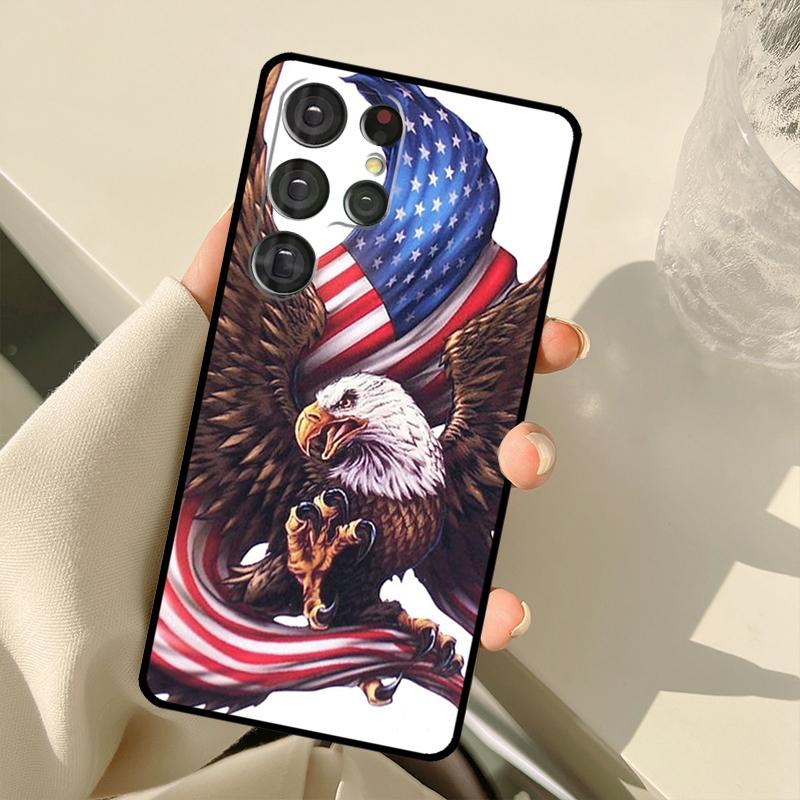 Американский флаг США Орел Чехол Для Samsung Galaxy S25 S24 S23 S22 S21 S20 Ultra S9 S10 Plus S21 FE S25 FE Задняя крышка