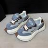 New Women's Shoes Denim Blue Brown Cloud Shoes Niche Design Girls Casual Shoes Spring and Autumn Thick-soled Heightening Board Shoes