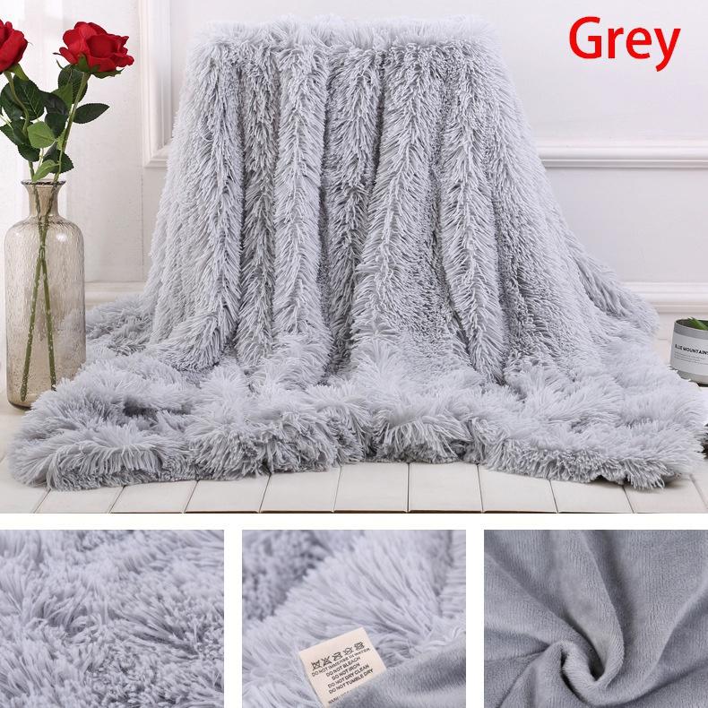 Мягкое одеяло из кораллового флиса из искусственного меха, зимнее теплое пушистое пушистое одеяло, роскошное плюшевое пушистое одеяло, постельное белье