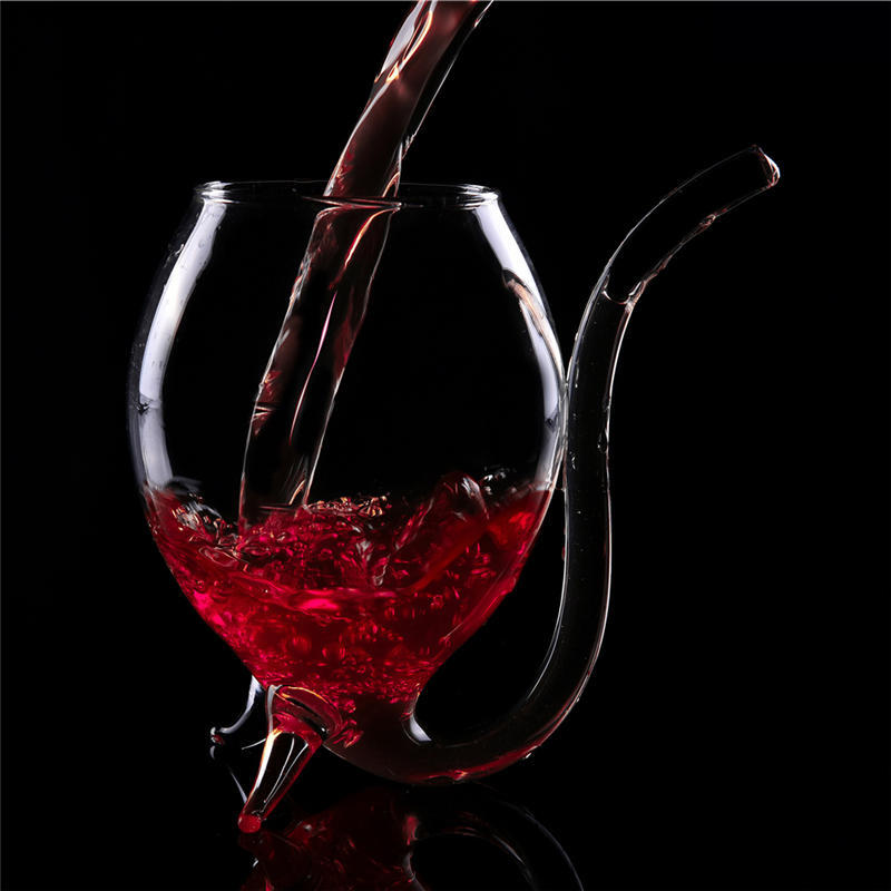 Бокал для красного вина «Вампир Дьявол», 300 мл, кружка со встроенной трубочкой для питья