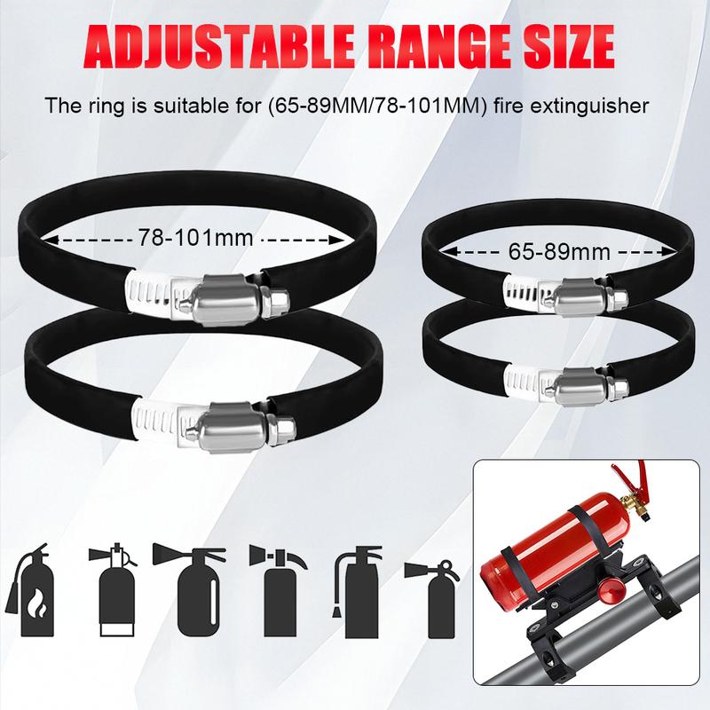 Aluminium Fire-Extinguisher Clamp Brackets Kit Quick Release Mounting Holder for Jeep ATV UTV Camper Van Boat Universal Cars
