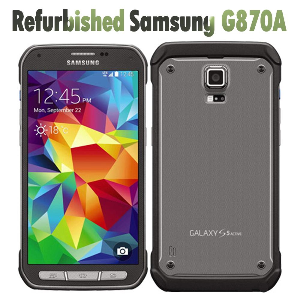 95% New Refurbished Samsung Original Samsung Galaxy S5 Active G870A 4G 16MP 2GB RAM 16GB ROM  Mobile Phone
