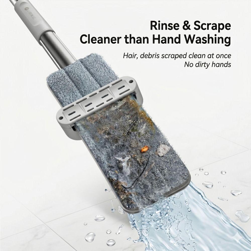 360 Degree Rotation Flat Mop 42cm Squeeze Mop Durable Hand-free Mop Cleaning Tool