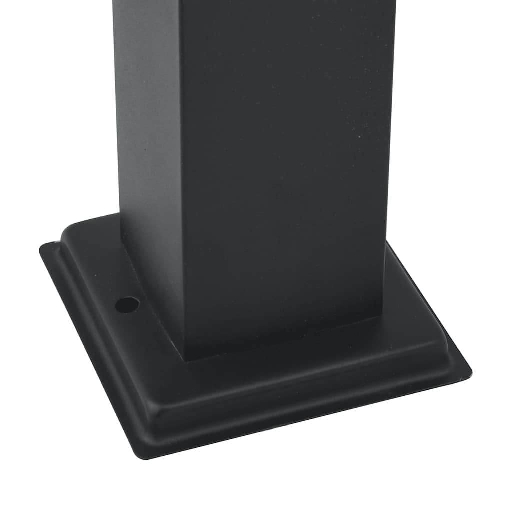 3 Piece Bollard Lights 80 cm Black IP44