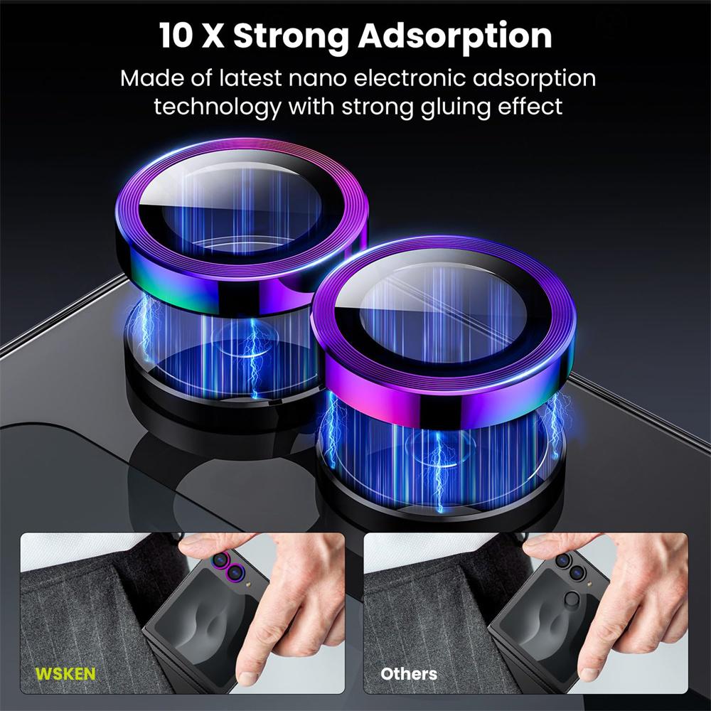 2 шт. защитная пленка для объектива камеры Samsung Galaxy Flip 6 5 4 3 4G 5G закаленное стекло защитная пленка для экрана камеры металлическая защита от царапин