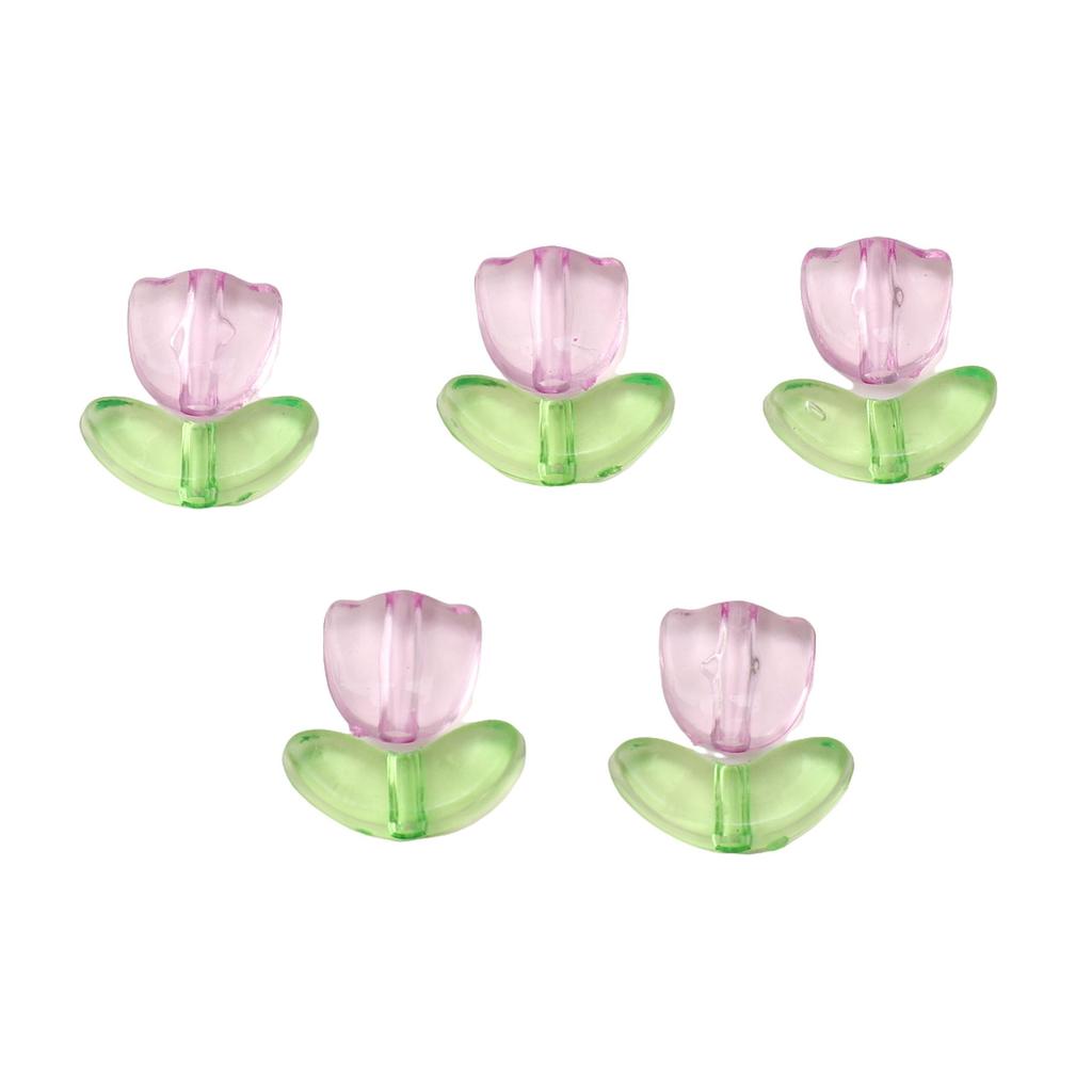 20 шт./пакет Акриловые бусины-тюльпаны для изготовления ожерелий, браслетов, серег, ювелирных изделий, аксессуары для рукоделия