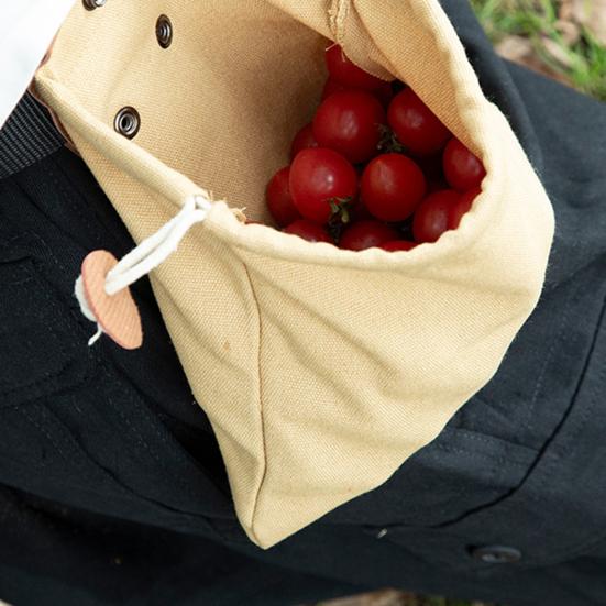 Сумка для сбора дикоросов для улицы, ремень из искусственной кожи, водонепроницаемый вощеный холст, мешочек для сбора дикоросов, кемпинг, пеший туризм, на пояс, инструмент для сбора фруктов