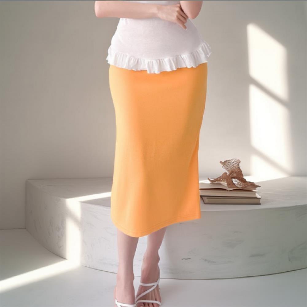 New Arrivals Open Run Women Slim Fit Multi Color H Line Long Skirt