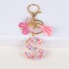 Розовый брелок с пайетками, подвеска с буквой, серьги-шармы
