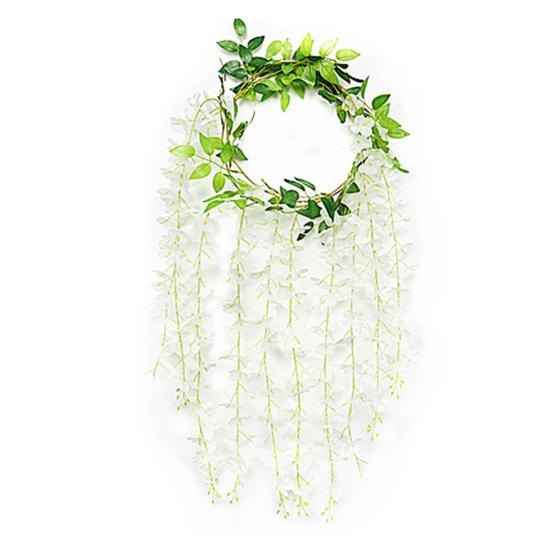 Yousheng Имитация цветов глицинии Искусственное плакучее растение с цветами Искусственное цветение глицинии Лоза для гирлянды Свадебная арка Декор стены