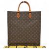 Auth LOUIS VUITTON Monogram Sac Plat Tote Bag Brown PVC Canvas Women’s lv4628bf