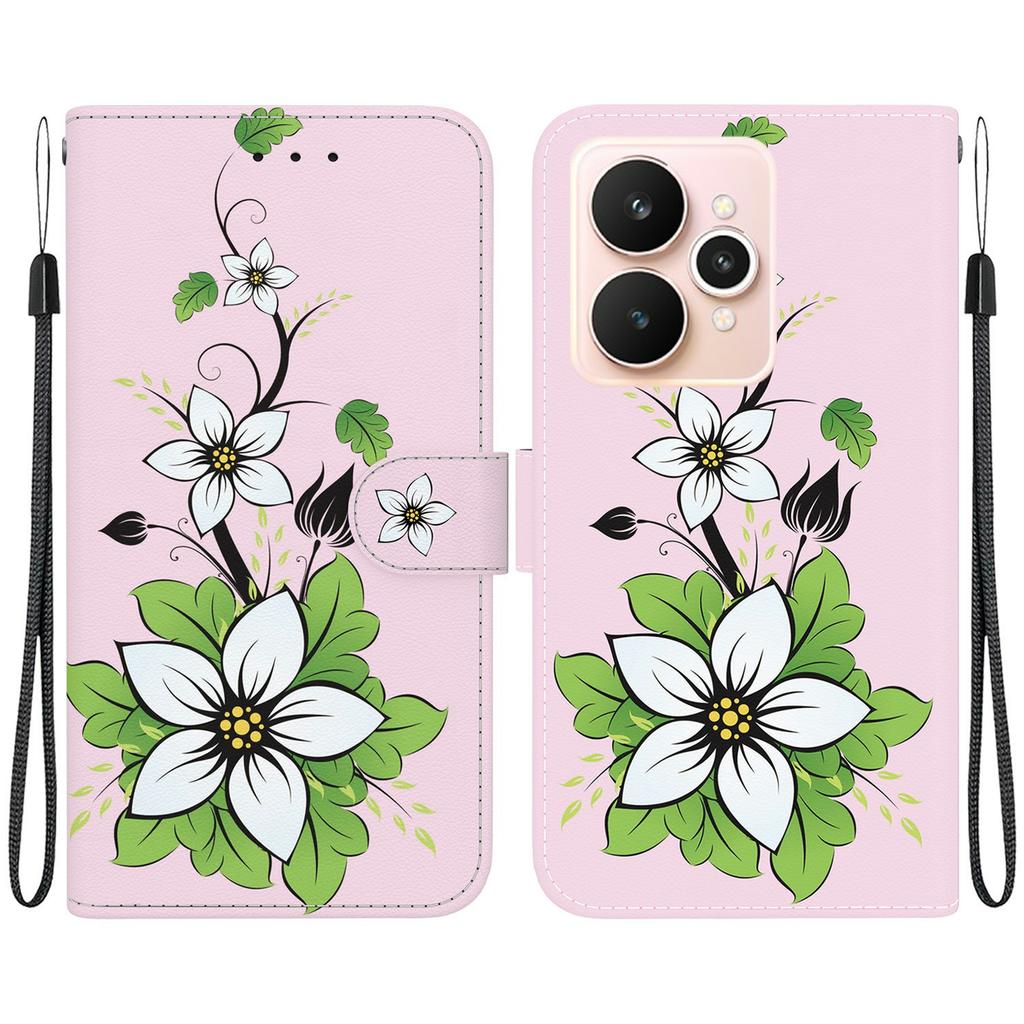 For Realme 15 Pro 5G/15 5G Wallet Phone Case Pattern Printing Leather Flip Cover with Strap