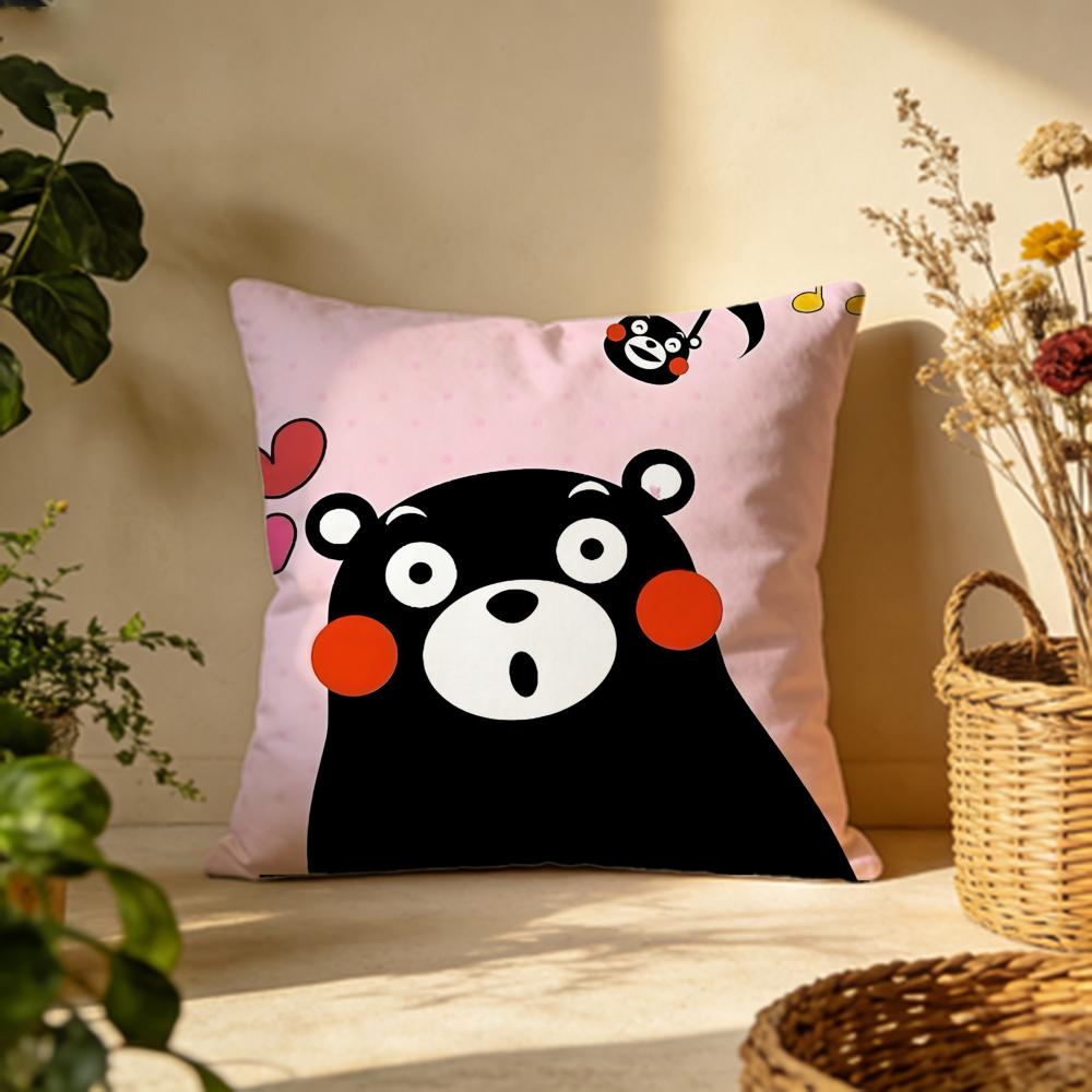 Hot KKumamoner Cushion Cover Versatile DoubleSided Pillow Case Fit for Sofa Bed Car Daily Decor