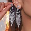 Valentine's Day Explosion Models Temperament Senior Sense of Hollow Long Tassel Earrings Female Light Luxury Wind Earrings