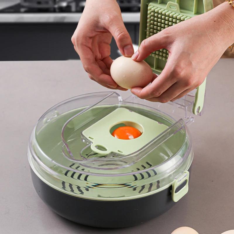 Многофункциональная овощерезка Green 9 в 1 кухонный режущий инструмент фруктово-картофелерезка измельчитель моркови и капусты с корзиной