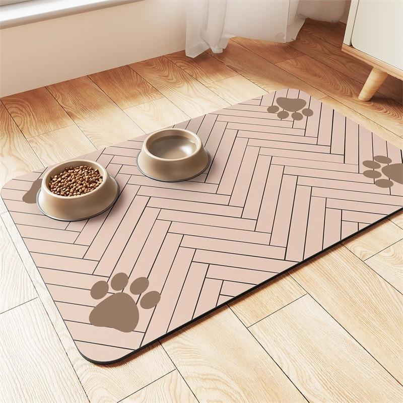 Quick Dry Pet Feeding Placemat Absorbent Cat Feeder Pad Floor Mat Pet Food Bowl Mat Pet Supplies