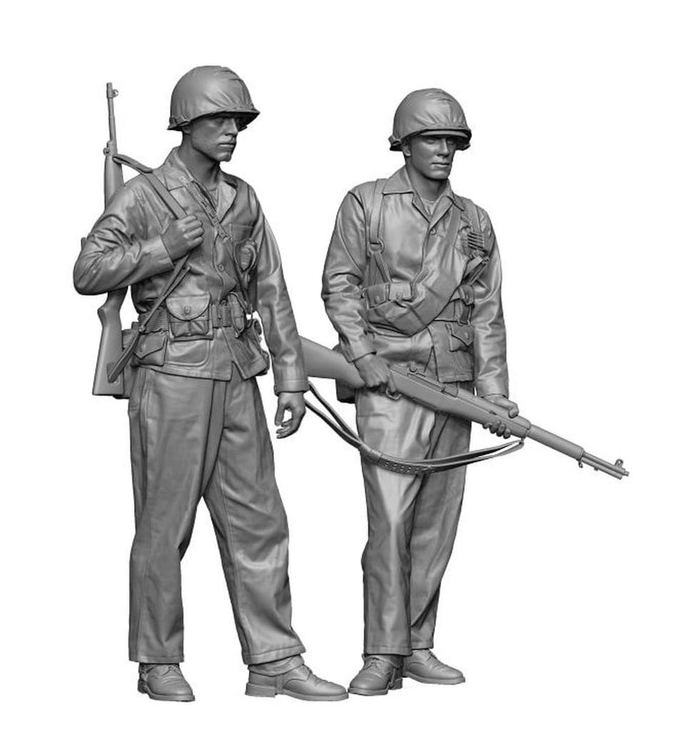 H3 Model US Marine Corps 2 Resin HS48060 1/48 Set, Figures, Kit,