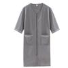 Women's Plus Size Mid-Length Zipper Nightgown and Wearable Bath Towel - Spring/Summer Collection
