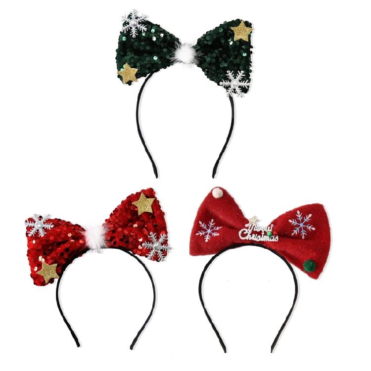 Сезонные повязки на голову для рождественской вечеринки для детей и взрослых, праздничный аксессуар для волос для праздничных вечеринок и торжеств