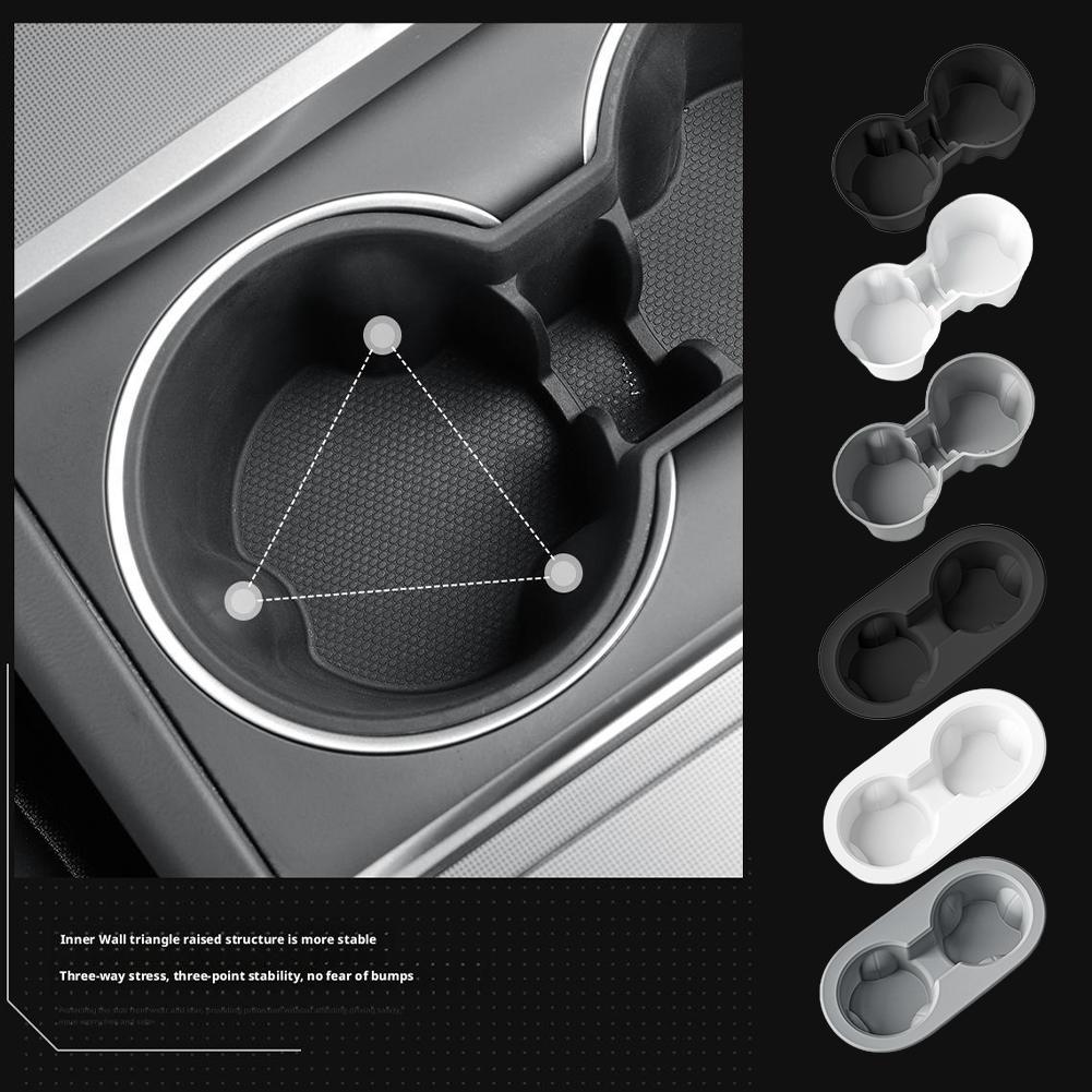 Cup Holder for Tesla Model Y Juniper 2025 Center Console Storage Box Non-slip Insert Cup Holder Car Interior Accessories