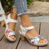 Women Sandals Orthopedic Wedge Heels Sandals 2024 Summer New Fashion Buckle Shoes for Women Beach Flip Flops