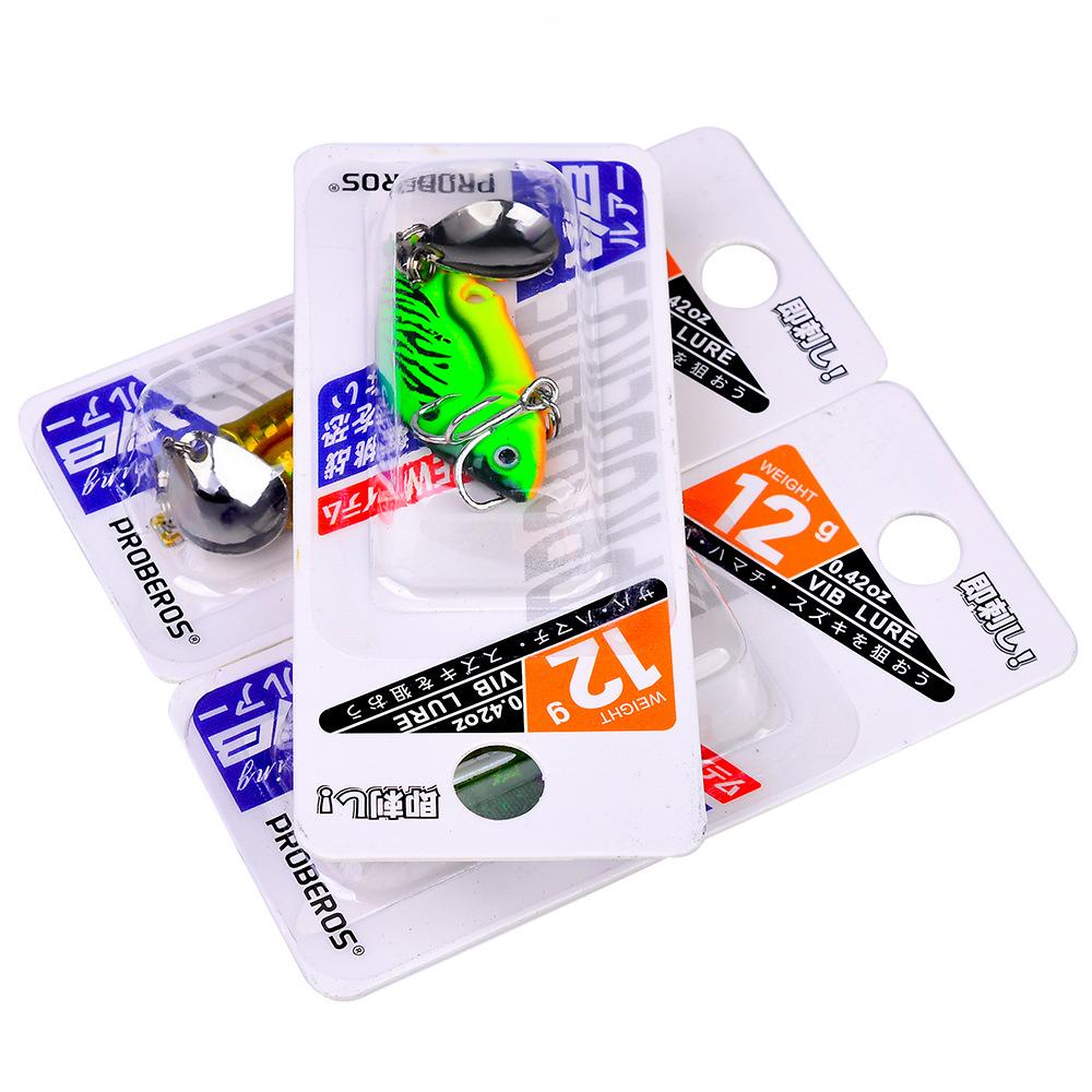 Приманка-приманка, вращающаяся на большие расстояния с блестками VIB, металлическая медная бионическая приманка с микровстряхивающим покрытием, деформированная приманка для окуня Luya