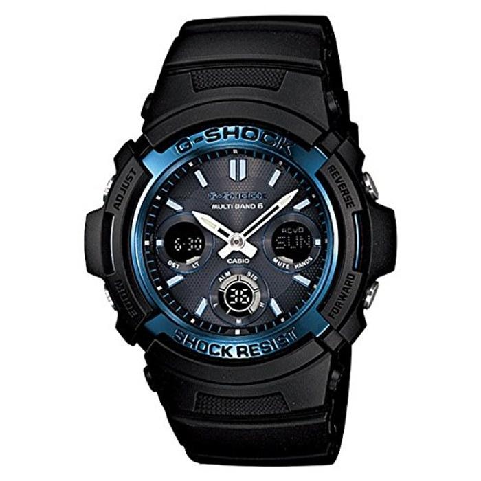 Casio G-Shock AWG-M100A-1A Watch (Black/Black/Blue)