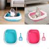 Cat Deep Toilet Durable Sifting Anti Splashing Sand Box Open Cats Litter Pan for Small Medium Large
