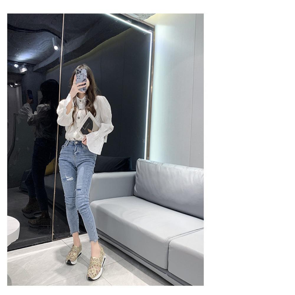 Летние сетчатые дышащие повседневные мокасины для женщин