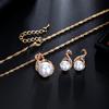 Fashion Pearl Jewelry Set Crystal Necklace Earring Ladies Statement Bridal Wedding Accessories Gifts ARI