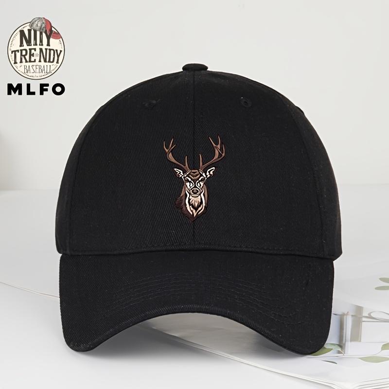 Stylish Baseball Cap Featuring a Deer Head Design Adjustable And Breathable Lightweight with Multiple Colors This Casual Hat