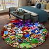 Круглый Ковер для Гостиной Ковры Спальни Детский Ковер Коврик для Ванной Мультяшный Принт Марио Брос Напольный Коврик Ковер в Детскую Комнату