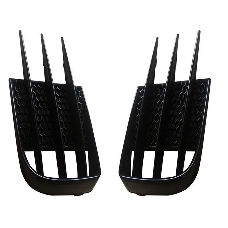 2 Pcs Front Bumper Grille Hoods Eyebrow Eye Wind Knife Cover Trim Fog Light Grille For Golf 6 MK6 VI GTI R R20