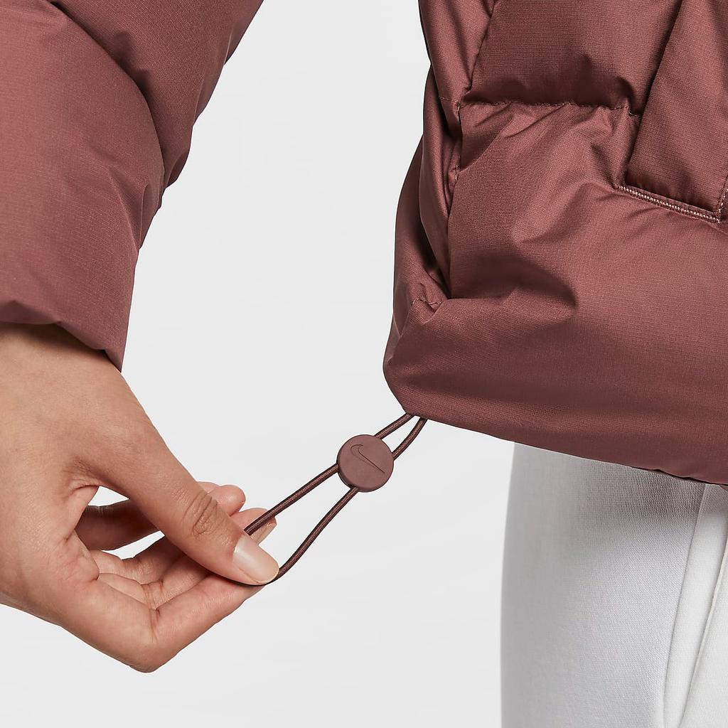 Nike Therma-Fit Sportswear Metro Loose Fit Hooded Warm Puffer Jacket Women Outerwear Red Brown FZ5929-218