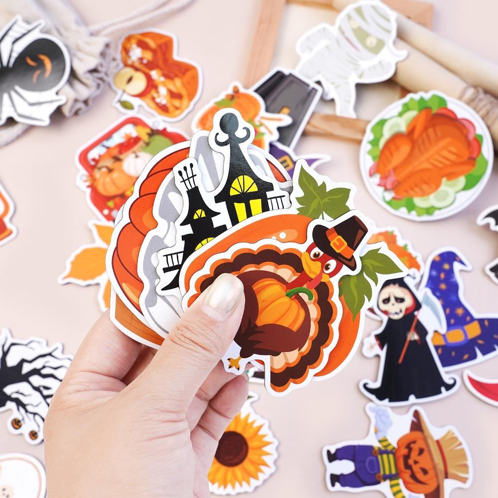 Halloween Refrigerator Sticker Magnetic Door Party Decor Pumpkin Maple Leaf Autumn Theme Soft Magnet Spooky Holiday Decoration