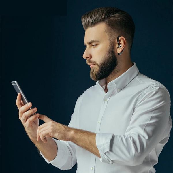 Беспроводная гарнитура Bluetooth5.1, спортивные наушники CVC 8.0 с шумоподавлением, деловой крючок с длительным режимом ожидания, наушники с микрофоном