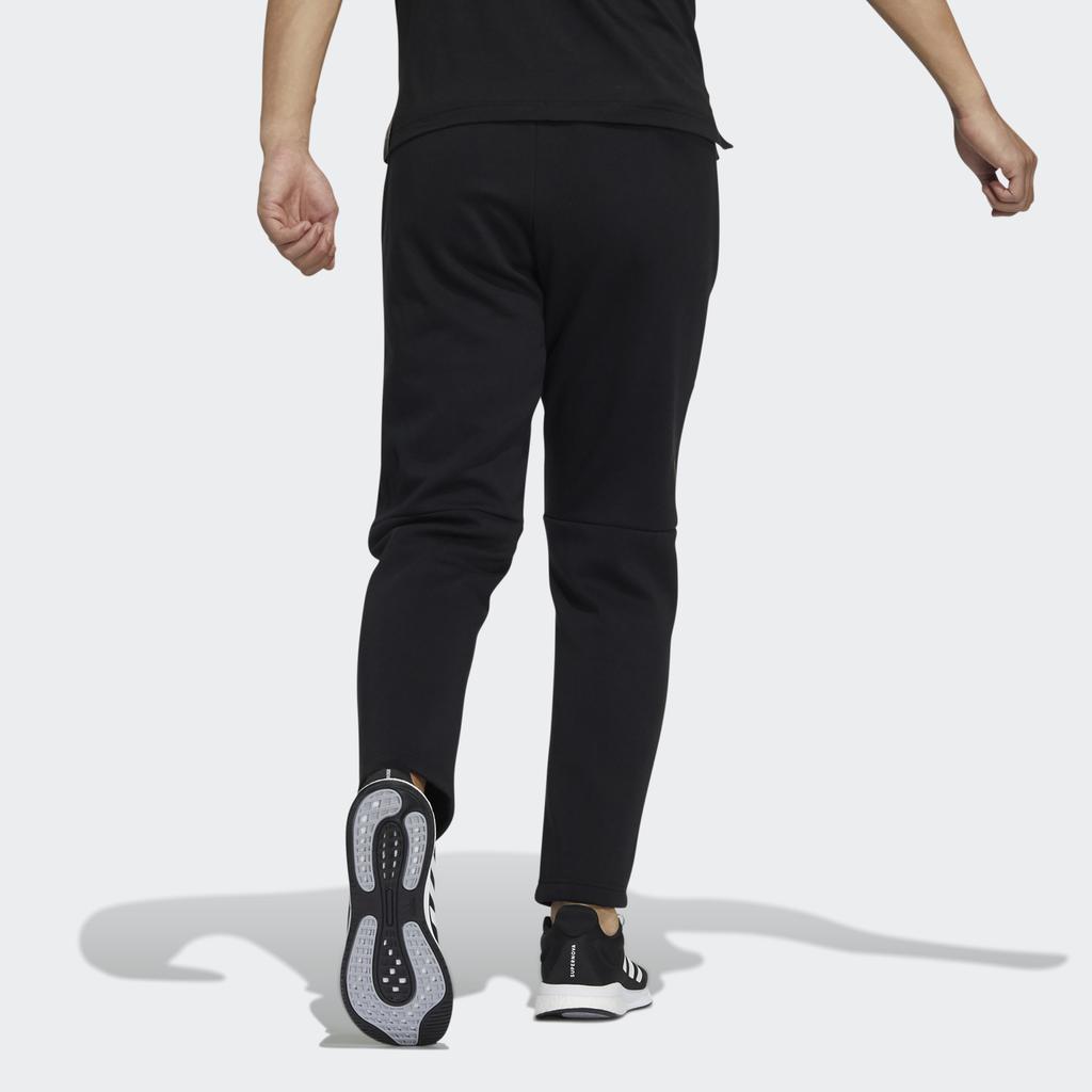 Adidas Трикотажные теплые брюки с минимальным логотипом мужские низ черного цвета H39281