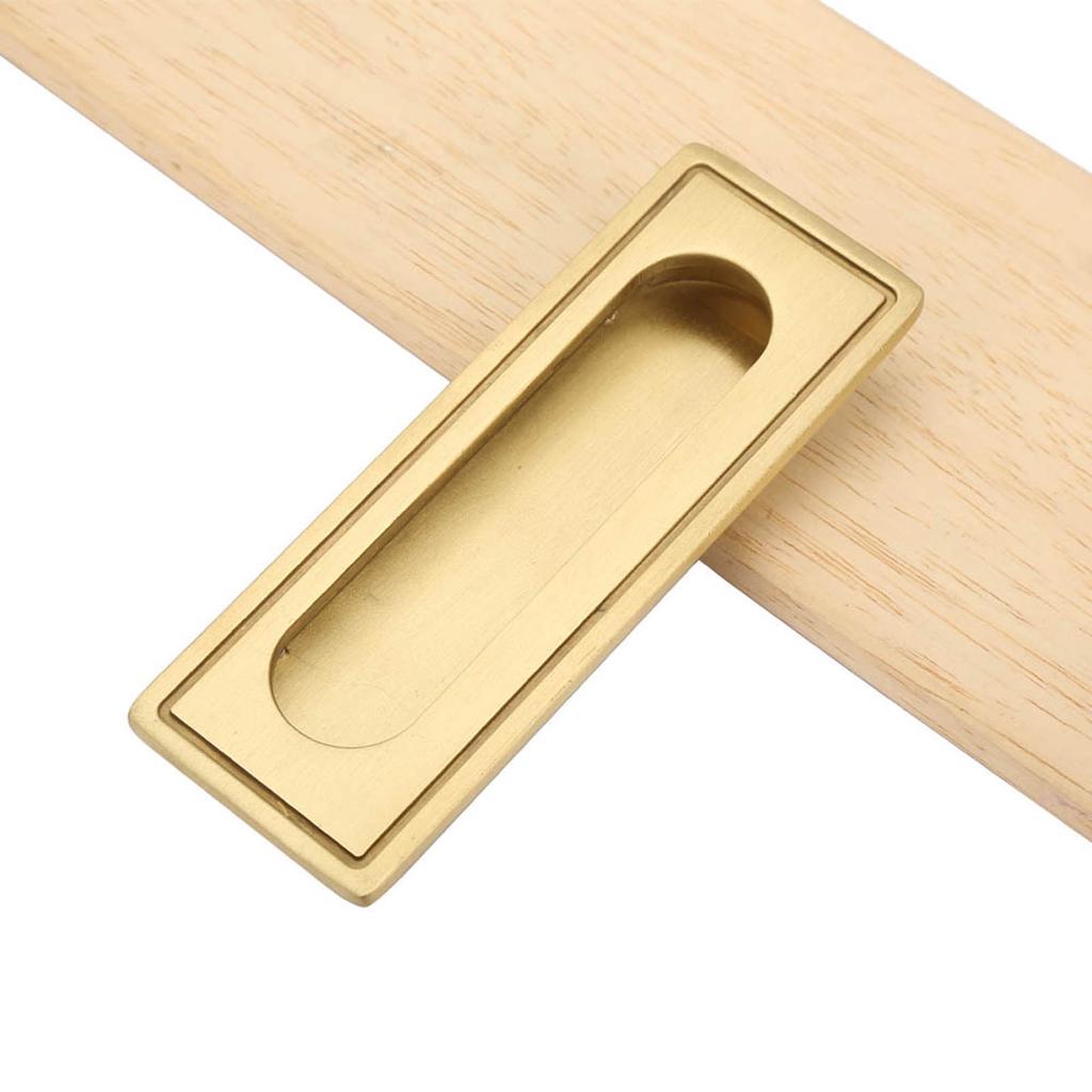 Brass Recessed Furniture Handle Kitchen Cupboard Cabinet Wardrobe Drawer Pulls