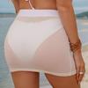 New Solid Color White Fishnet Skirt Sexy Bikini Blouse Swimsuit Women