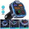 FM Transmitter Car Adapter, Wireless 5.0 Radio Car Kit, Handsfree Call, MP3 Player Receiver HiFi Bass Support U Disk