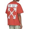Off-White SS20 Airport Tape Arrow Print Футболка с короткими рукавами Мужские топы Красный OMAA038S201850032088