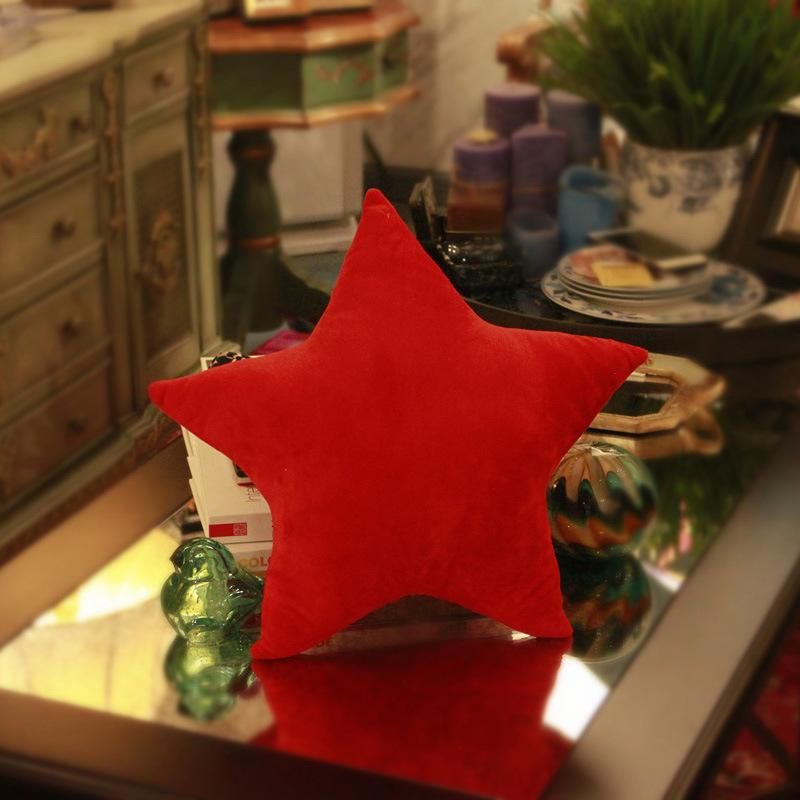 Love Heart Throw Pillow Peach Heart Five-Star Cushion Plush Toy Kindergarten Five-Pointed Star Rag Doll Children'S Holiday Gift